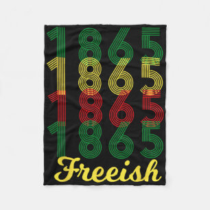 Freeish Since 1865 African American Black Pride  Fleece Blanket