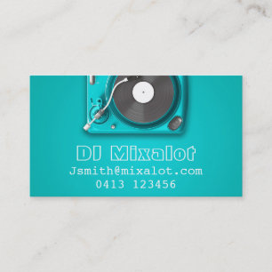Freelance DJ Disc Jockey party retro music Business Card
