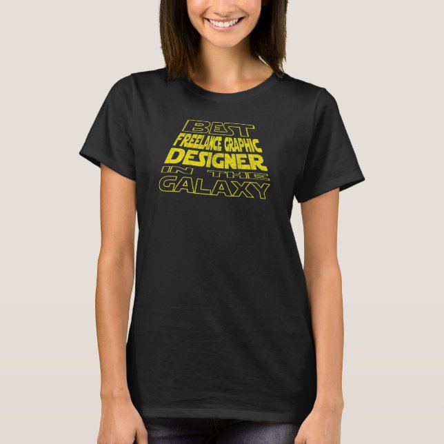 Freelance Graphic Designer  Space Backside Design T-Shirt (Front)