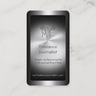 Freelance Journalist, metal-effect phoenix Business Card
