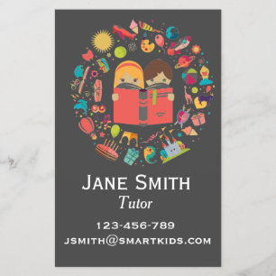 Freelance literacy tutor or teacher for kids flyer