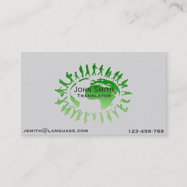 Freelance Translator language interpreter Business Card (Front)