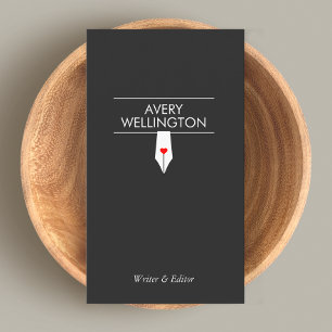 Freelance Writer Calligraphy Fountain Pen  Business Card