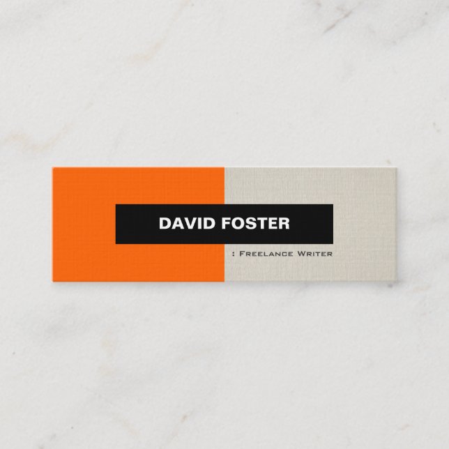 Freelance Writer - Simple Elegant Stylish Mini Business Card (Front)