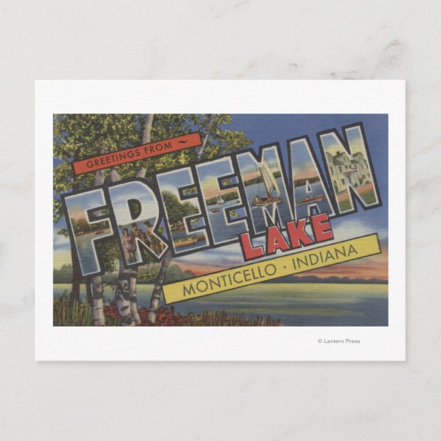Freeman Lake - Large Letter Scenes Postcard (Front)