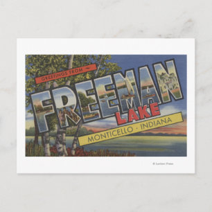 Freeman Lake - Large Letter Scenes Postcard