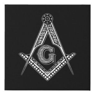Freemason (Black) Faux Canvas Print
