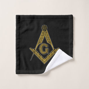 Freemason (Black & Gold) Wash Cloth