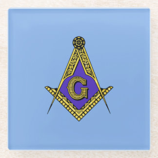 Freemason (Blue) Glass Coaster