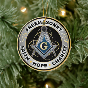 Freemason Ceramic Ornament