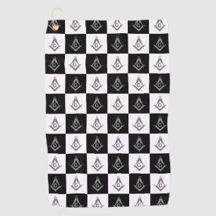 Freemason Checkered Pattern Golf Towel