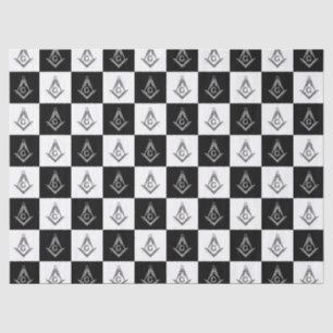 Freemason Checkered Pattern Tissue Paper