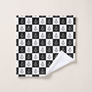 Freemason Checkered Pattern Wash Cloth