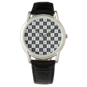 Freemason Checkered Pattern Watch