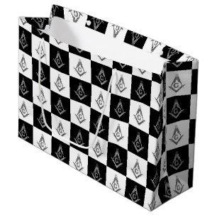 Freemason Chequered Pattern Large Gift Bag
