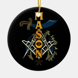Freemason Christmas Noble Shriner Mason The Life O Ceramic Ornament