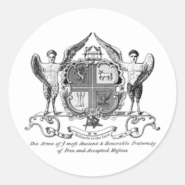 Freemason Classic Round Sticker (Front)