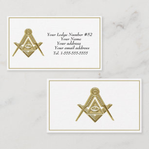 Freemason Freemasonry Symbol Masonic Black Business Card