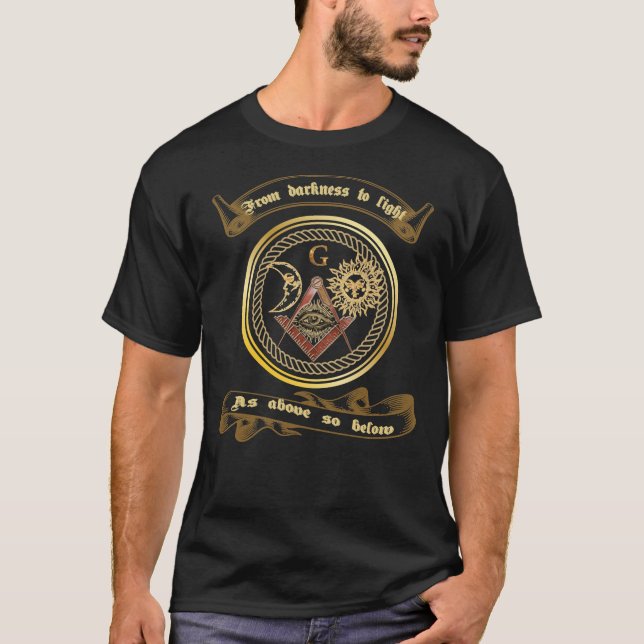 Freemason Logo Masonic Lodge Illuminati From Darkn T-Shirt (Front)