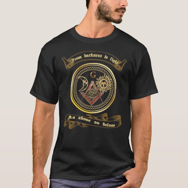 Freemason Logo Masonic Lodge Illuminati From Darkn T-Shirt (Front)