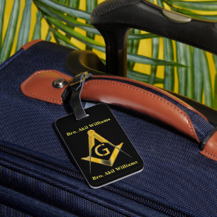 Freemason  luggage tag