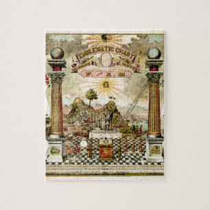 Freemason Masonic Emblematic Chart Jigsaw Puzzle