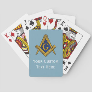 Freemason Masonic Gifts Square and Compass Navy Playing Cards