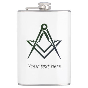 Freemason Masonic Gifts Square Compass Freemasonry Hip Flask