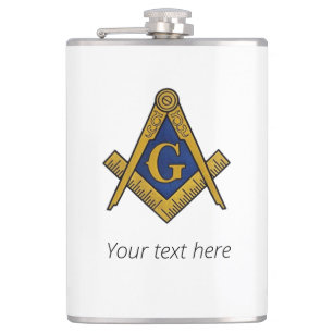 Freemason Masonic Gifts Square Compass Freemasonry Hip Flask