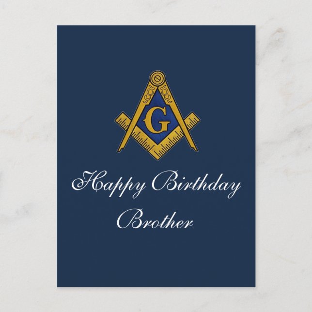 Freemason Masonic Mason Freemason Birthday Postcard (Front)