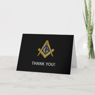 Freemason Masonic Mason Freemason Birthday Thank You Card