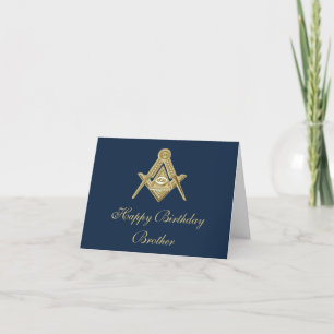 Freemason Masonic Mason Freemason Birthday Thank You Card