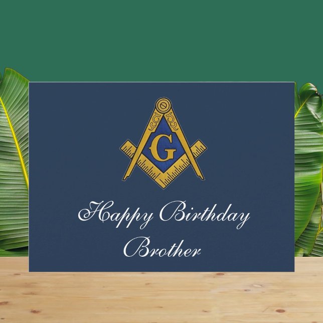 Freemason Masonic Mason Freemason Birthday Thank You Card (Creator Uploaded)
