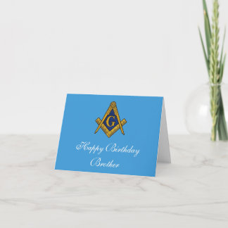 Freemason Masonic Mason Freemason Birthday Thank You Card