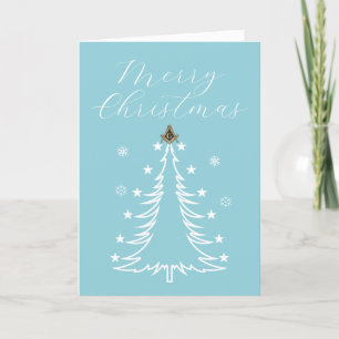 Freemason Masonic Mason Freemason Christmas Thank You Card