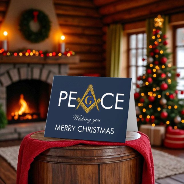 Freemason Masonic Mason Freemason Christmas Thank You Card (Creator Uploaded)