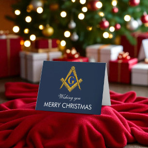 Freemason Masonic Mason Freemason Christmas Thank You Card