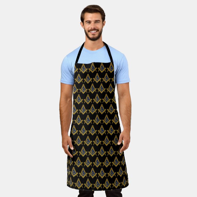 Freemason Masonic Square and Compass Freemasonry Apron (Worn)