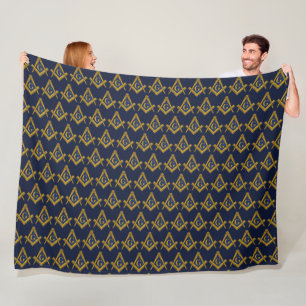 Freemason Masonic Square and Compass Freemasonry Fleece Blanket