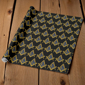 Freemason Masonic Square and Compass Freemasonry W Wrapping Paper