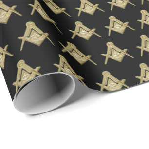 Freemason Masonic Square and Compass Freemasonry Wrapping Paper