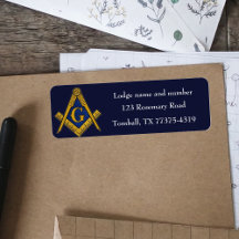Freemason Masonic Square and Compass Navy Blue