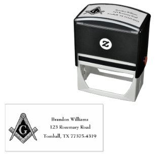 Freemason Masonic Square and Compass  Self-inking Stamp