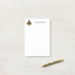 Freemason Masonic Square Compass Post-it Notes