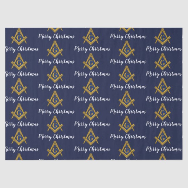 Freemason Masonic Square Freemasonry Christmas  Tissue Paper (Front)
