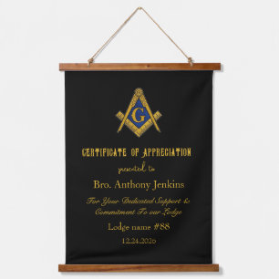 Freemason Master Mason Lodge Masonry Hanging Tapestry
