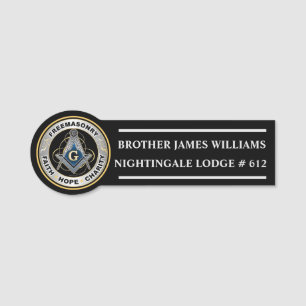 Freemason Name Tag