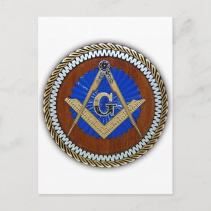 freemason NWO conspiracy square & compass Postcard