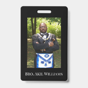 Freemason Photo ID Badge