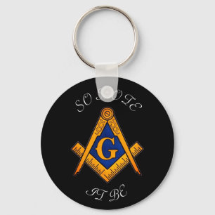 Freemason Square and Compass Charity Masonic  Key Ring